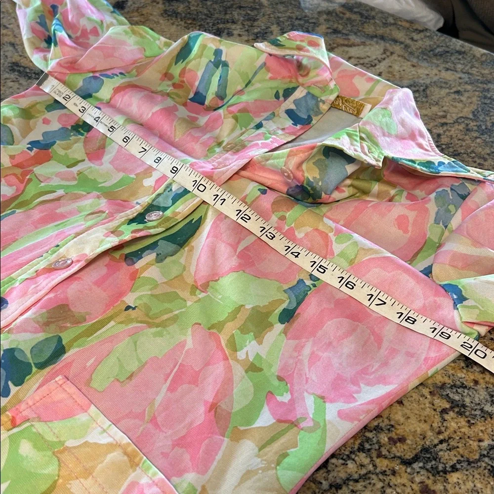 70’s Najla New York floral watercolor pantsuit - Picture 11 of 12